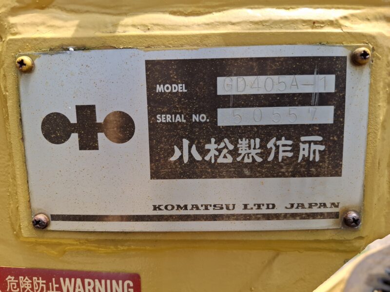 Komatsu GD405A-1 Motor Grader